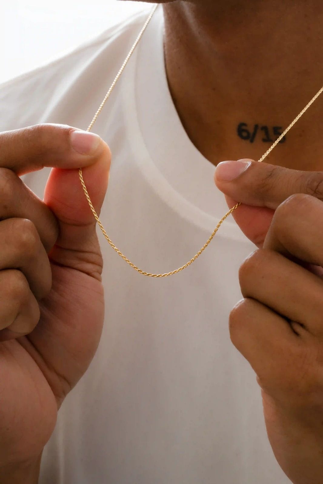 Cadena oro laminado rope estilo NJL Jewelry